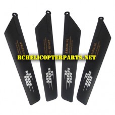 H-755G-01-Black Main Blade Parts for H-755G Gyrotech Helicopter