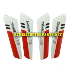 HAK303-03 Red Main Blade 4PCS Parts for Haktoys Hak303 Helicopter