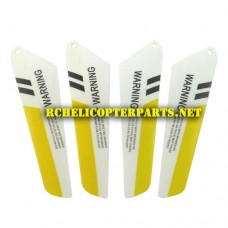 HAK303-04 Yellow Main Blade 4PCS Parts for Haktoys Hak303 Helicopter