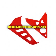 HAK630-11-Red Tail Fin Parts for Haktoys Hak630 Helicopter