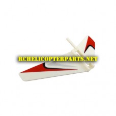 HAK809-04-White & Red Horizontal Stabilizer Parts for Haktoys HAK809 Helicopter