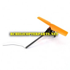 HAK907-04 Orange A-Blade with Tail Motor Assembly Parts for Haktoys HAK907 Drone Quadcopter