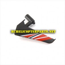 K10-22 Vertical Fin Red Parts for KingCo K10 Sky Trooper Helicopter