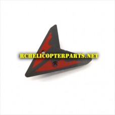 K10-25 Horizontal Fin Red Parts for KingCo K10 Sky Trooper Helicopter