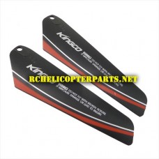 K7-06-Red Lower Main Rotor-Red Parts for KingCo K7 Hornet Helicopter