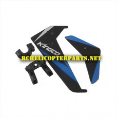 K7-08 Vertical and Horizontal Fin-Blue Parts for KingCo K7 Helicopter