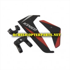 K7-08 Vertical and Horizontal Fin-Red Parts for KingCo RC Helicopter K7 Hornet