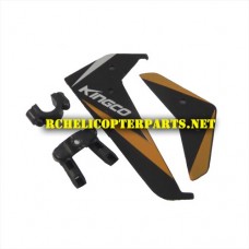 K7-08 Vertical and Horizontal Fin-Yellow Parts for KingCo K7 Gyro Helicopter