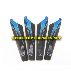 32484-01 Main Blade 4PCS Parts for ODS Radiofly Hellfire Helicopter