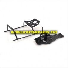 TR-808-27 Main Frame With Landing Skid Parts for Top Race TR-808 RC Helicopter