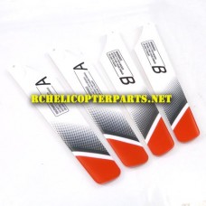 V388-01-Red Main Blade 2A+2B Parts for Viefly V388 Helicopter