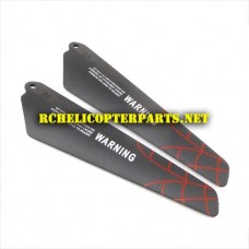 HAK377-06-RED Lower Main Blade Parts for Haktoys HAK377 Dragonfly Helicopter