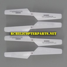 QDR-TBCAM-01-White Main Rotor 4PCS Parts for AWW Quadrone Tumbler-Cam - Drone Quadcopter