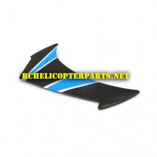 Hak736-06-Blue Tail Vertical Fin Parts for Haktoys Hak736 Helicopter