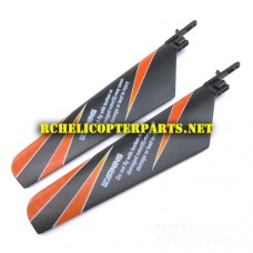 HAK809-03-Black & Red Main Blade Parts for Haktoys HAK809 Helicopter