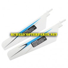 HAK809-03-White & Blue Main Blade Replacement for HAK809 Helicopter