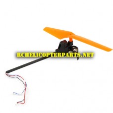 Hak909-06 Orange A-Blade with Tail Motor Assembly Parts for Haktoys Hak909 Quadcopter Drone