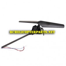 Hak909-09 Black B-Blade with Tail Motor Assembly Parts for Haktoys Hak909 Quadcopter Drone