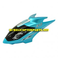 K12-01-Blue Canopy Parts for K12 Helicopter