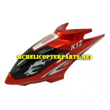 K12-01-Red Cabin Parts for K12 Helicopter
