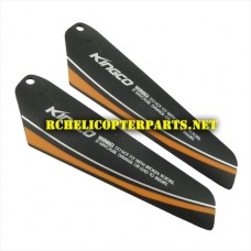 K7-06-Yellow Lower Main Blade-Yellow Parts for KingCo K7 Hornet Helicopter