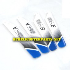 V388-01-Blue Main Blade 2A+2B Parts for Viefly V388 Helicopter