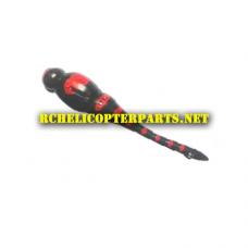 HAK377-01A Body Left Red Dragonyfly Parts for Hak377 Helicopter