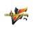 V30-03-Orange Tail Fin Set For Viefly V30 RC Helicopter