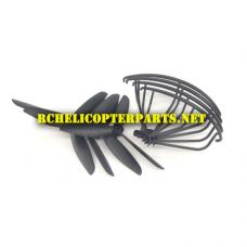 RK2400-38 Propellers 4pcs + Propeller Guard 4PCS Parts for Polaroid PL2400 Quadcopter Drone