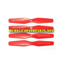3700-01-Red Main Blades 4PCS Parts for Polaroid PL3700 Camera Drone with Wi-Fi