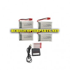 3700-39 Lipo Batteries + Multi Charger Parts for Polaroid PL3700 Camera Drone with Wi-Fi