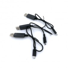 USB Cable Charger 3PCS  for Ascend Aeronautics ACS-2600 Premium HD Video Drone (OEM)