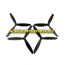 F18-01-NEW-Black Tri-Blade Propellers 4PCS  (Can be installed on Old Version) Parts for Contixo F18 GPS Drone Quadcopter
