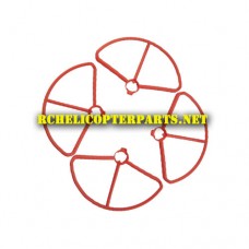 F18-42-Red Propeller Guards 4PCS Parts for Contixo F18 GPS Drone Quadcopter