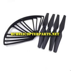 P70-GPS-50 Drone Propellers 4PCS + Propellers Guard 4PCS Parts for Promark P70 GPS Shadow Drone Quadcopter