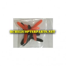 1460-02-Black and Red Main Propellers 4PCS Parts for Propel PL-1460 Air Micro Drone