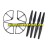 VKT 61825-38 Propellers 4PCS + Guards 4PCS Parts for Protocol Galileo 6182-5U Drone Quadcopter