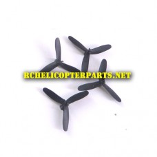 PAT10-01-Black Tri-Blade High Speed Propellers 4PCS Parts for Propel Atom 1.0 Micro Mini Drone