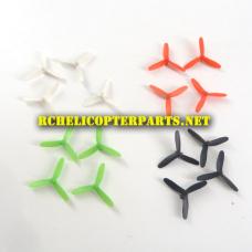 X01-26-Mixed Color Tri-Blade Propellers 16PCS Parts for Propel Maximum X01 Micro Drone