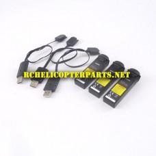 BK6182-42 Lipo Batteries 3PCS and USB 3PCS Parts for Protocol 6182-7RC Vento Wifi Drone