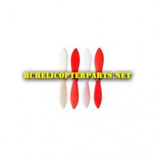 DX-1-01-Red & White Main Propellers 4PCS Parts for Sharper Image DX-1 Mini Drone