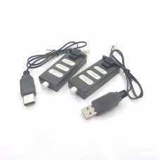 2PCS Batteries and 2PCS USB Parts for SkyDrones S-5200 Drone