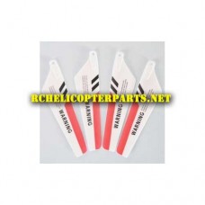 007-02-Red Main Blade 4PCS for iSuper iHeli-007 RC Helicopter