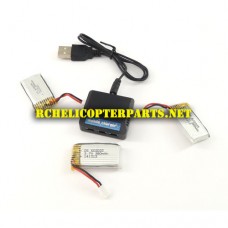 K66-22 Battery 3PCS and Charger Spare Parts for kingco K66 Drone Quadcopter