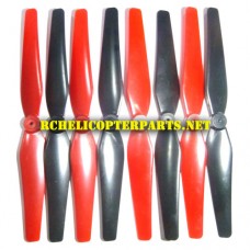 K88-20-Red Main Rotor 8PCS Parts for kingco K88 Drone Quadcopter