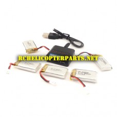 K66C-21 Battery 5PCS and Charger Parts for Kingco K66C Camera Drone Quadcopter