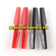 1810-01-Red Main Rotor 4PCS Parts for Odyssey ODY-1810-FPV Galaxy Seeker Quadcopter Drone