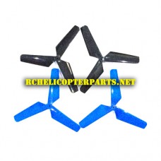BAT-03-Blue and Black Rotor 4PCS Parts for AWW Battle Drones Quad-Drone Quadcopter