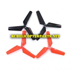 BAT-03-Red and Black Rotor 4PCS Parts for AWW Battle Drones Quad-Drone Quadcopter