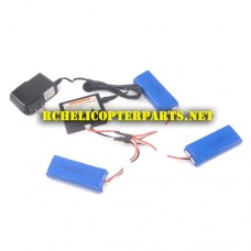 F6-50 Lipo Battery 3PCS with Charger Parts for Contixo F6 Quadcopter RC Drone